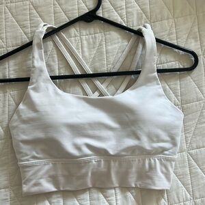 Lululemon longline energy bra in white size 6